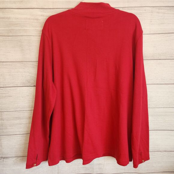 Natural Reflections NWT 1X Red long sleeve cotton blend casual top - Picture 6 of 7